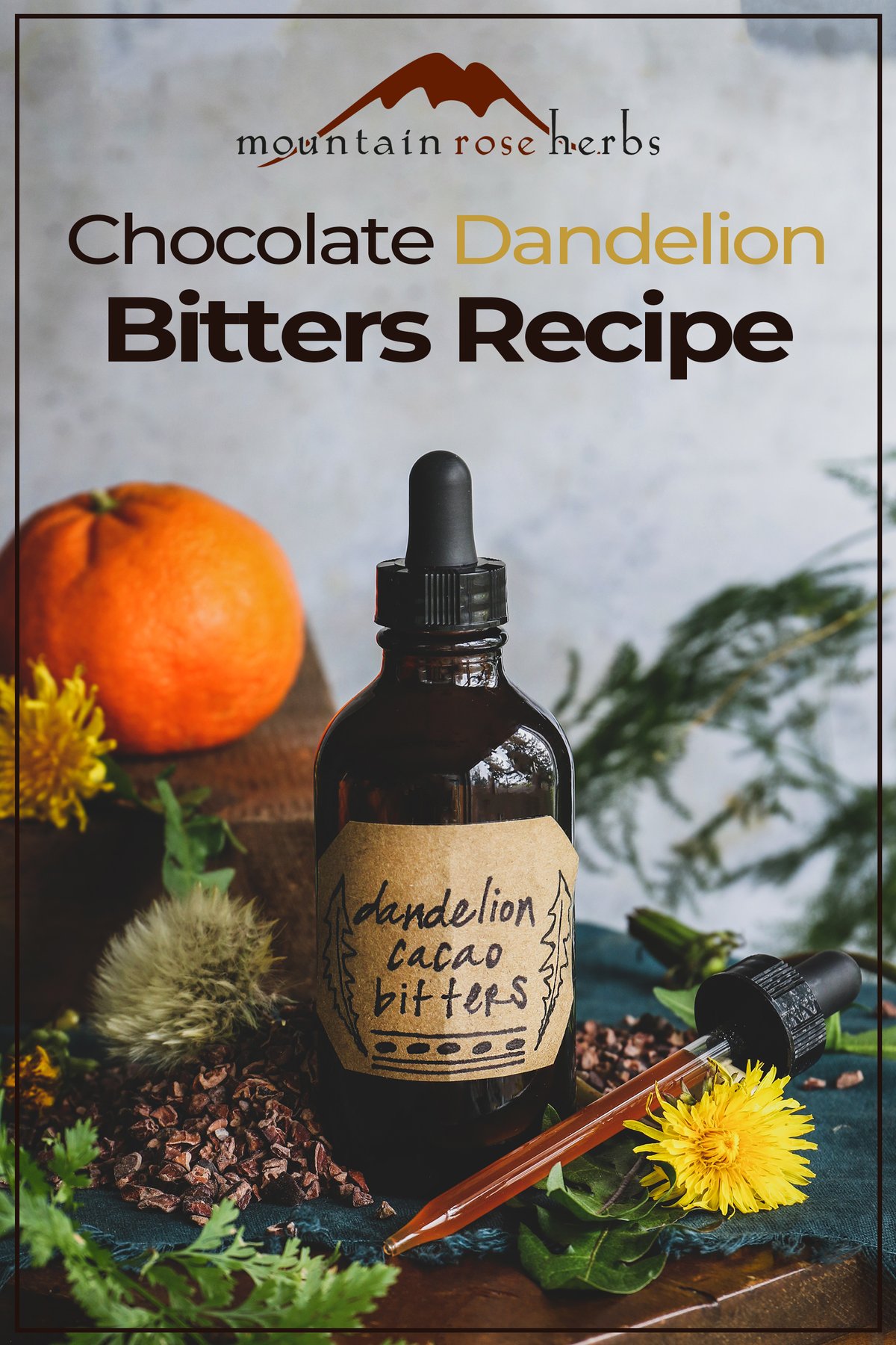 Dandelion and Cacao Bitters for Digestion